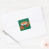 Sticker Carré Cute chat (Enveloppe)