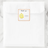 Sticker Carré Cute Chick baby shower merci (Sac)
