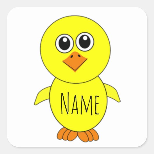 Sticker Carré Cute Chick Thunder_Cove (Devant)