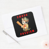 Sticker Carré Cute Chiot Rétro - Fascisme Smash (Enveloppe)