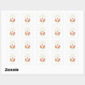 Sticker Carré Cute Christmas Cupcakes Business Support (Feuille)