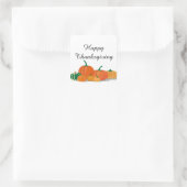 Sticker Carré Cute Citrouille orange (Sac)