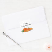 Sticker Carré Cute Citrouille orange (Enveloppe)