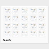 Sticker Carré Cute Clothesline Peter the Rabbit Book Plate (Feuille)