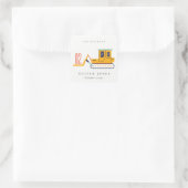 Sticker Carré Cute Construction Fourche Ascenseur N'Importe Quel (Sac)