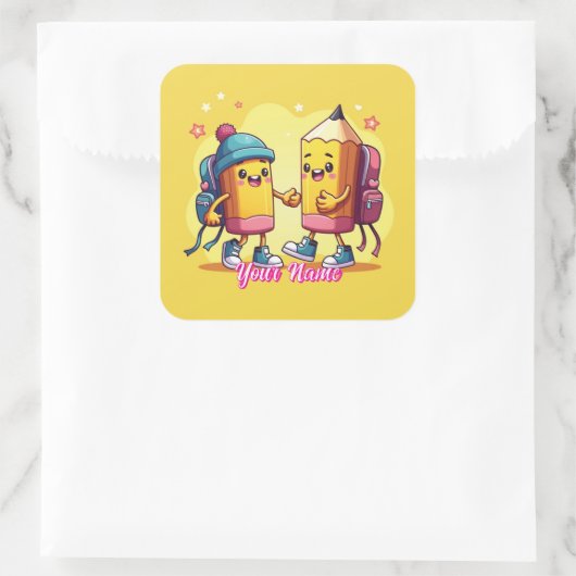 Sticker Carré Cute & Custom School Gear Collection (Sac)