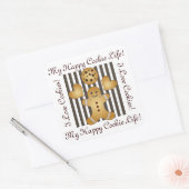 Sticker Carré Cute Cute Gingerbread Homme Cookie (Enveloppe)