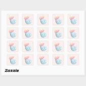 Sticker Carré Cute de Bottle (Feuille)