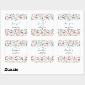 Sticker Carré Cute Deer en Forêt Whimsical Motif Cuisine (Feuille)