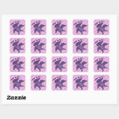 Sticker Carré Cute Dino Way Go Enseignant Récompense étudiante (Feuille)
