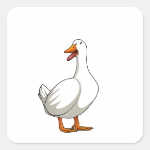 Sticker Carré Cute Duck Design Hommes sauvagine Oiseau Animaux A