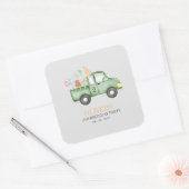 Sticker Carré Cute Dusky Green N'importe quel âge fête d'anniver (Enveloppe)