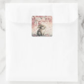 Sticker Carré Cute Easter Card for Veterinary Personal (Sac)