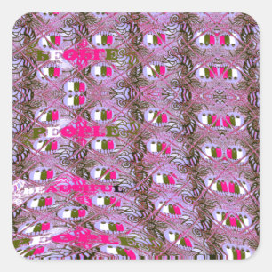 Sticker Carré Cute Edgy Hakuna Matata Belles Personnes Africaine