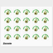 Sticker Carré Cute Et Délicieux Avocado (Feuille)