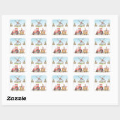 Sticker Carré Cute Farm Animaux 1er anniversaire (Feuille)