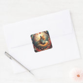 Sticker Carré Cute Fox (Enveloppe)