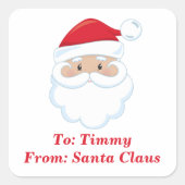 Sticker Carré Cute From Santa Claus Customized Christmas Gift (Devant)