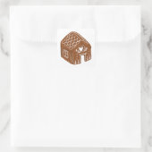 Sticker Carré Cute Gingerbread Maison de vacances Cookie (Sac)