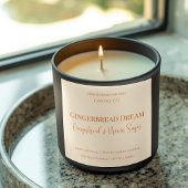 Sticker Carré Cute Gingerbread Man Christmas Candle Label