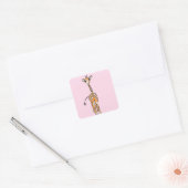 Sticker Carré Cute Giraffe drawing, safari animals (Enveloppe)