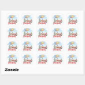 Sticker Carré Cute Gnome (Feuille)
