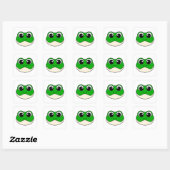 Sticker Carré Cute grenouille souriante (Feuille)