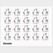 Sticker Carré Cute Greyhound Dog and Friend (Feuille)