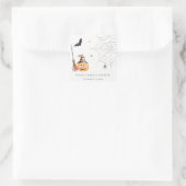 Sticker Carré Cute Halloween Pumpkin Toile d'araignée Baby Showe (Sac)