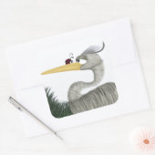 Sticker Carré Cute Heron et Ladybug (Enveloppe)