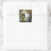 Sticker Carré Cute Imaginaire Fairy & Pegasus Croire Citation (Sac)