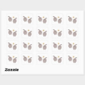 Sticker Carré Cute jumelle (Feuille)