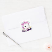 Sticker Carré Cute Kawaii Axolotl (Enveloppe)