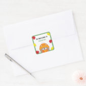 Sticker Carré Cute Kawaii Booking Hamster Fall Boplate (Enveloppe)