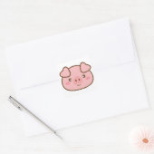 Sticker Carré Cute Kawaii Cochon (Enveloppe)