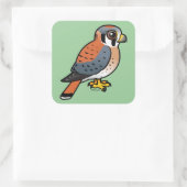Sticker Carré Cute Kestrel Américain (Sac)
