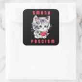 Sticker Carré Cute Kitten - Fascisme Smash (Sac)