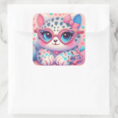 Sticker Carré Cute Kitty (Sac)