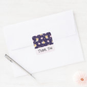 Sticker Carré Cute Kitty Chat Astronautes Motif Merci (Enveloppe)