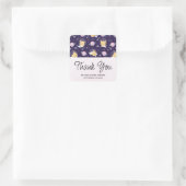 Sticker Carré Cute Kitty Chat Astronauts Motif Merci de l'événem (Sac)