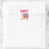 Sticker Carré Cute Koala Animaux Drôle En Rose De Donut (Sac)