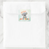 Sticker Carré Cute Koala Vous êtes génial Professeur Récompense  (Sac)