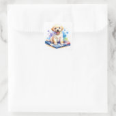 Sticker Carré Cute Labrador Retriever Puppy (Sac)