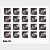 Sticker Carré Cute lhasa apso puppy at (Feuille)
