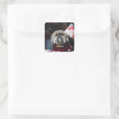 Sticker Carré Cute lhasa apso puppy at (Sac)
