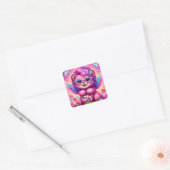 Sticker Carré Cute Lion Cub (Enveloppe)