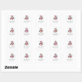 Sticker Carré Cute Little Penguin Personalized Christmas Gift (Feuille)