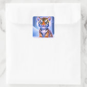 Sticker Carré Cute Little Tiger Cub (Sac)