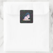 Sticker Carré Cute Little Unicorn (Sac)
