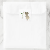 Sticker Carré Cute Mouse et Calla Lily (Sac)